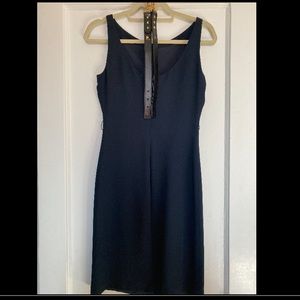 GUCCI cocktail DRESS w studded BELT SIZE 38 or 2